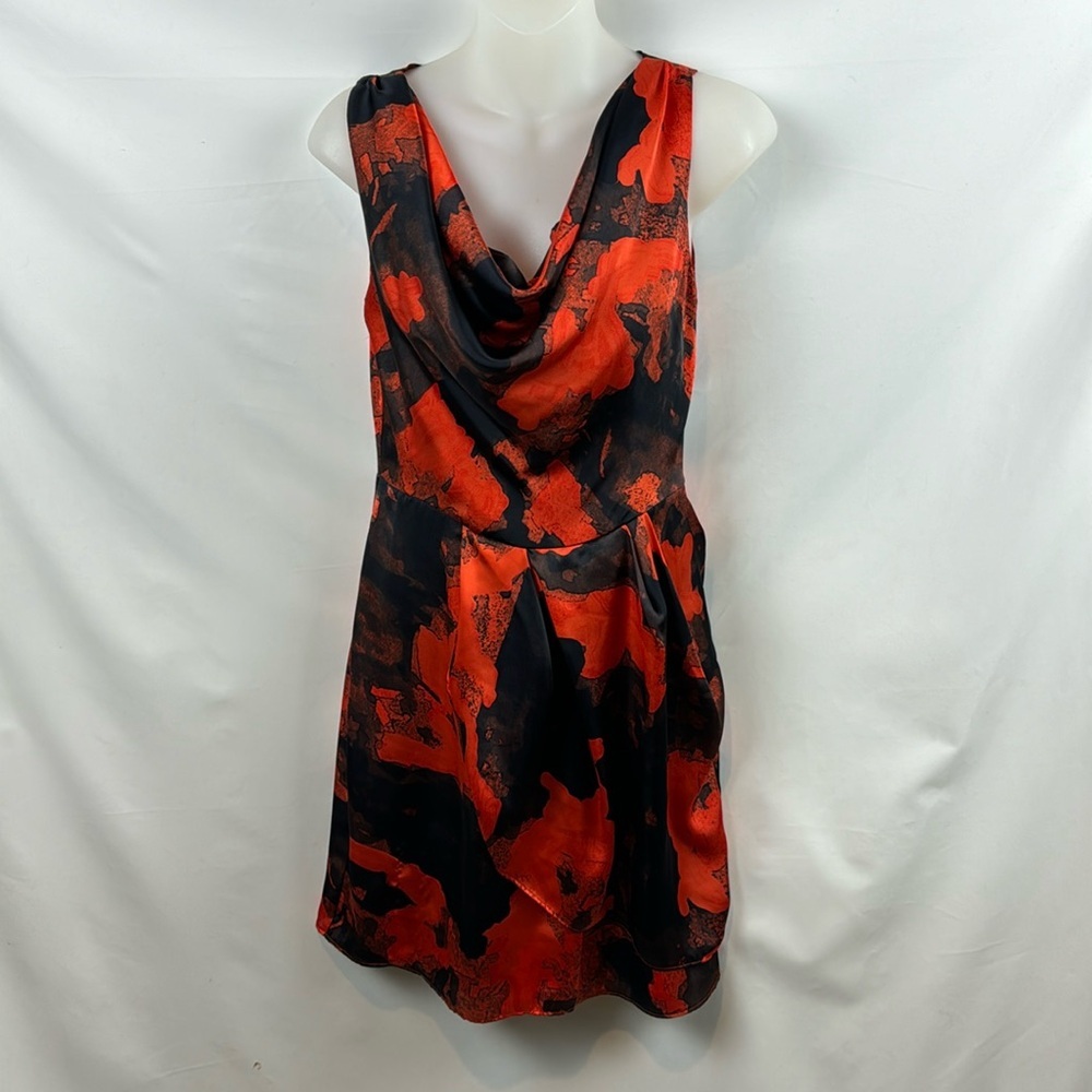 Marc New York Andrew Marc Red Black Casual Sleeveless Mini Dress Size 4